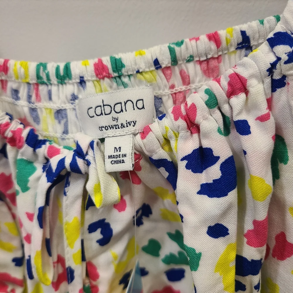 NEW Cabana Crown & Ivy Sz Medium dress multicolored leopard print Lisa FrankNew - Picture 10 of 11